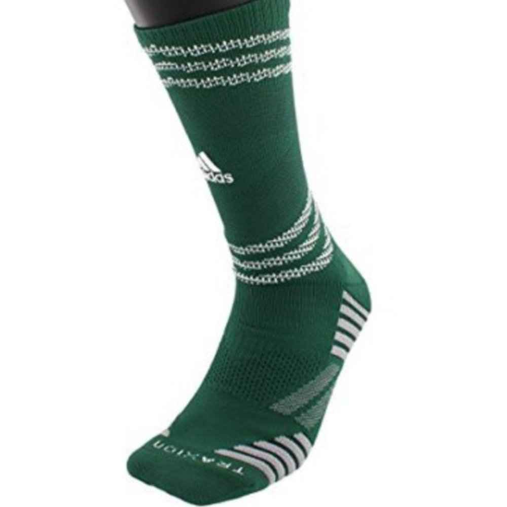2 pair Adidas green crew socks XL